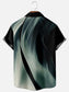 Men's Simple Psychedelic Tech Line Pattern Shirt With Pockets